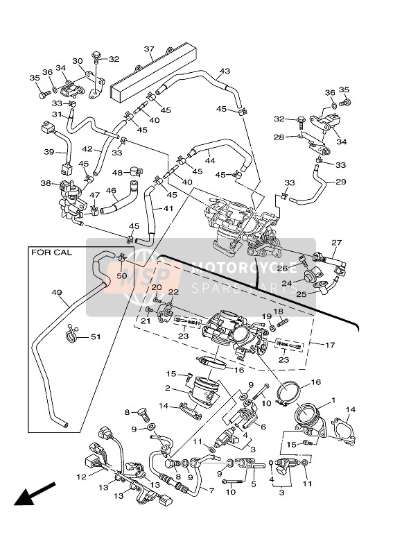 1D7137500000, Corpo Iniettori Completo, Yamaha, 0