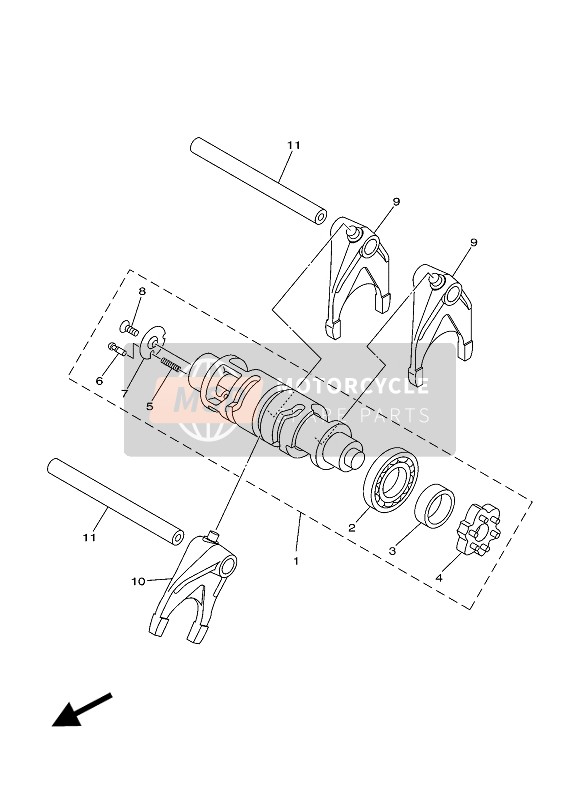 Yamaha XV1900A ROADLINER-S 2007 Shift Cam & Fourchette pour un 2007 Yamaha XV1900A ROADLINER-S