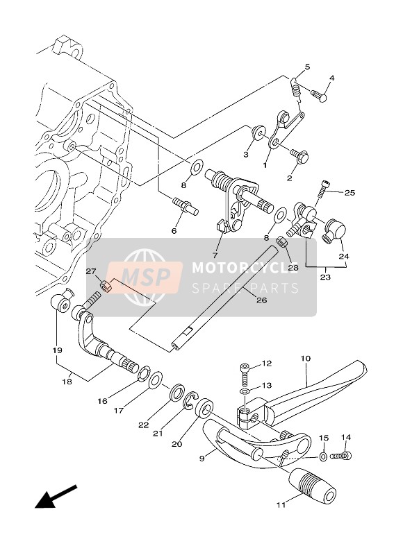 1D7181630000, Pedal, Rear, Yamaha, 0