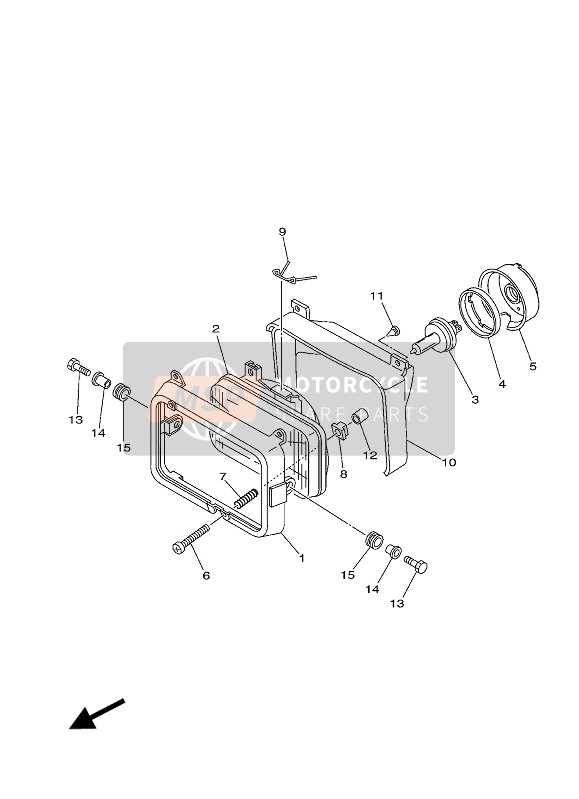 Yamaha TW200E 2006 Scheinwerfer für ein 2006 Yamaha TW200E