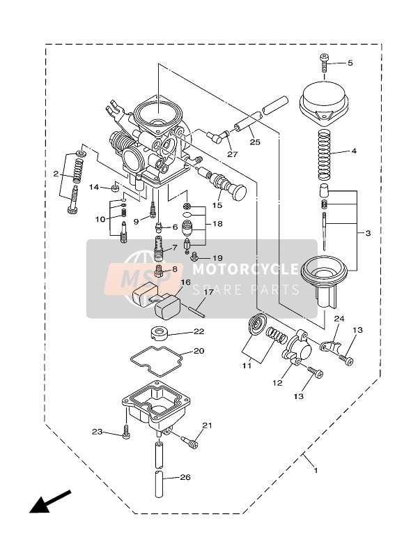 Yamaha YBR125E 2006 Carburettor for a 2006 Yamaha YBR125E