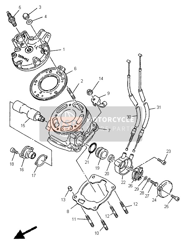 Yamaha TZR125 1995 Cylinder for a 1995 Yamaha TZR125