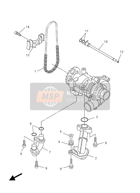 Yamaha FZ1-NA 2012 La pompe à huile pour un 2012 Yamaha FZ1-NA