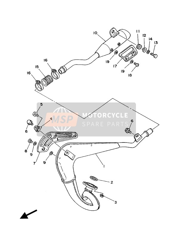 Yamaha DT175 2004 ABGAS für ein 2004 Yamaha DT175