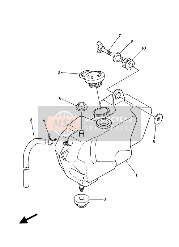 Yamaha DT175 2004 Oil Tank for a 2004 Yamaha DT175