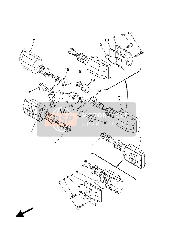 Yamaha DT175 2004 Luce lampeggiante per un 2004 Yamaha DT175