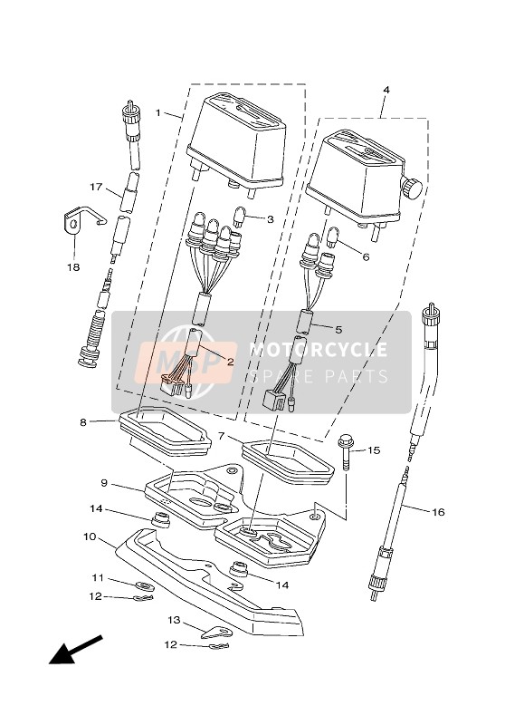 3FJ835701000, Speedometer Assy, Yamaha, 0