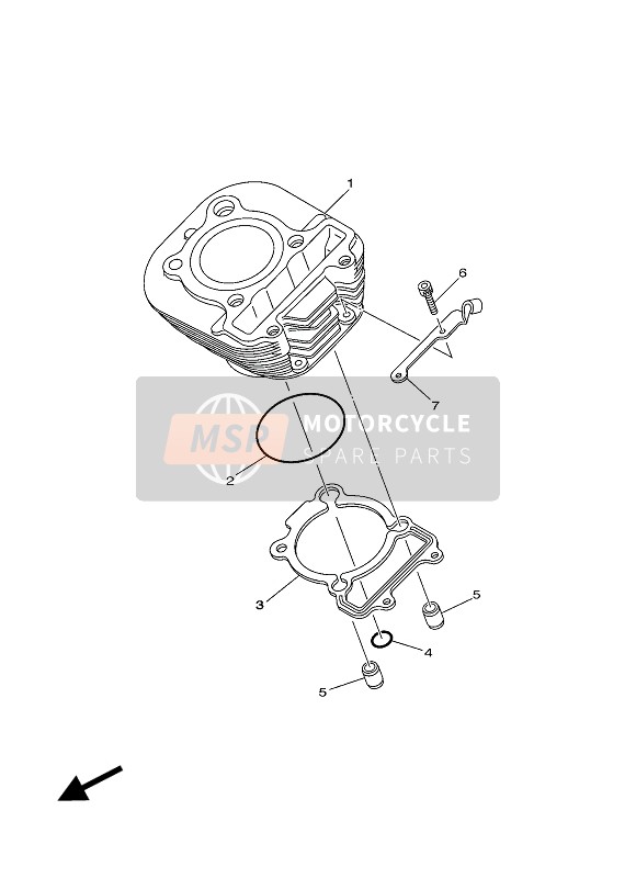 Yamaha TW200E 2004 Cylinder for a 2004 Yamaha TW200E