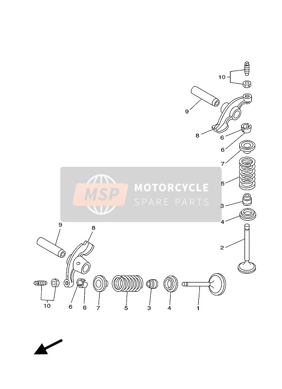 Yamaha YBR125 2004 Soupape pour un 2004 Yamaha YBR125