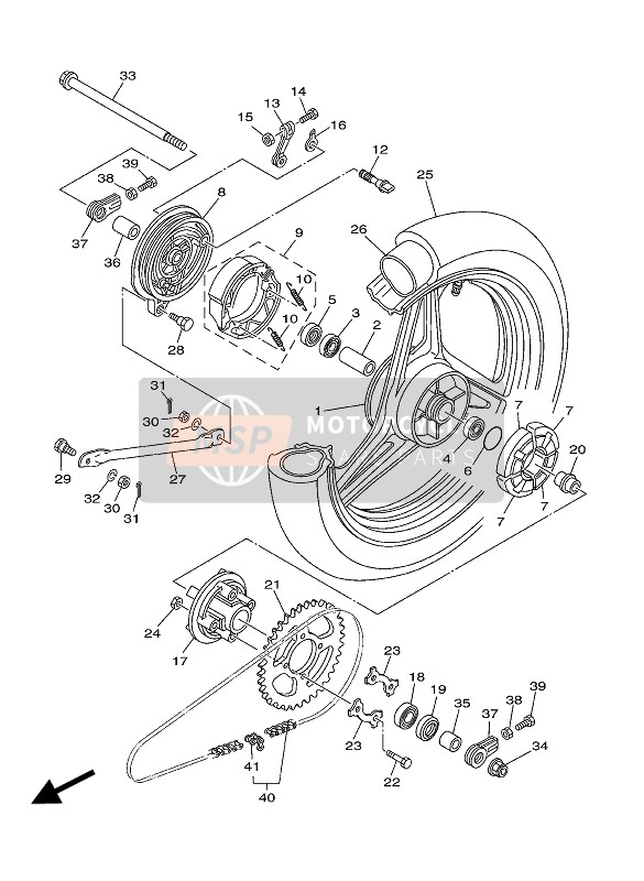 905601513600, Entretoise, Yamaha, 1