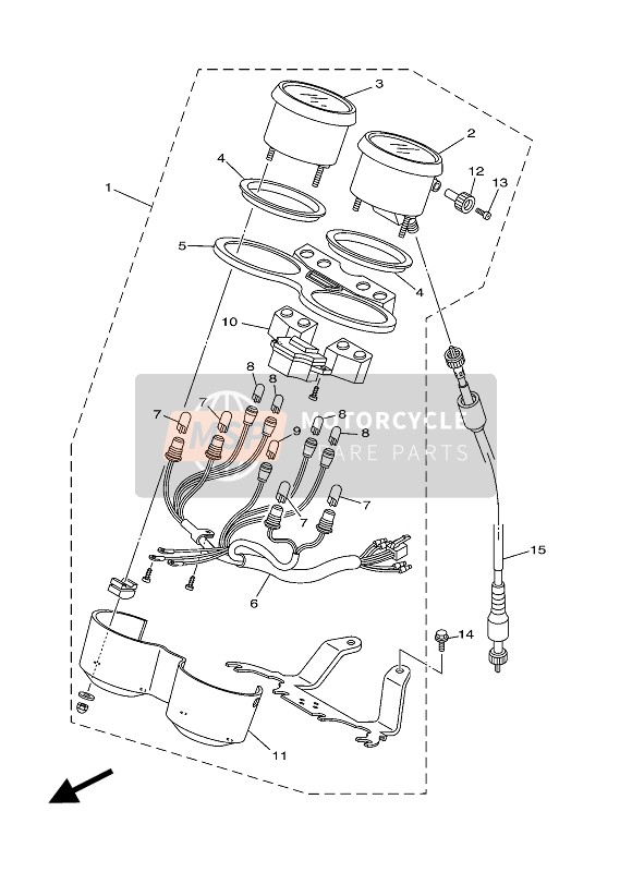 Yamaha YBR125 2004 Meter for a 2004 Yamaha YBR125