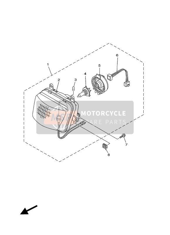 Yamaha YBR125 2004 Phare pour un 2004 Yamaha YBR125