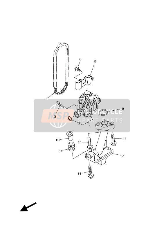 Yamaha MT-07 ABS 2017 Bomba de aceite para un 2017 Yamaha MT-07 ABS