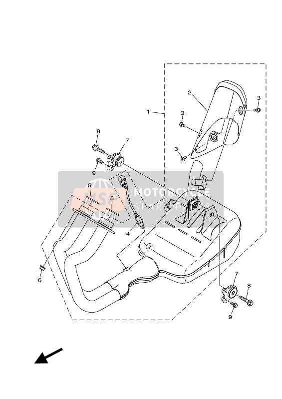 Yamaha MT-07 ABS 2017 Exhaust for a 2017 Yamaha MT-07 ABS