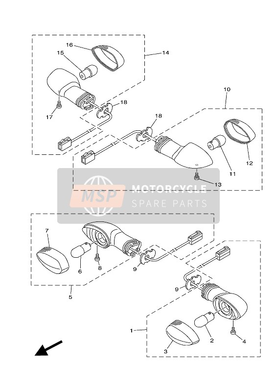 Yamaha MT-07 ABS 2017 Luce lampeggiante per un 2017 Yamaha MT-07 ABS