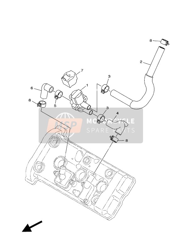 Yamaha TRACER 900 2017 Air Induction System for a 2017 Yamaha TRACER 900