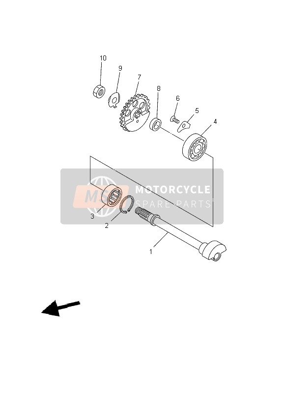 Yamaha TZ250 2002 Counter Shaft for a 2002 Yamaha TZ250