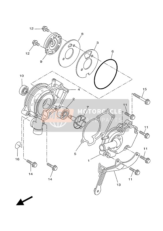 Yamaha MT125 ABS 2017 Water Pump for a 2017 Yamaha MT125 ABS