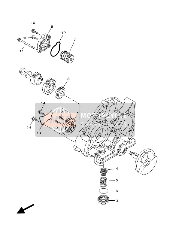 Yamaha MT125 ABS 2017 Pompa dell'olio per un 2017 Yamaha MT125 ABS