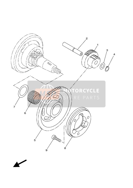 2TPE55800000, Starter Clutch Out, Yamaha, 3