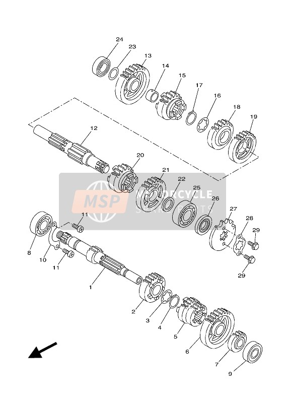 Yamaha MT125 ABS 2017 Transmission pour un 2017 Yamaha MT125 ABS