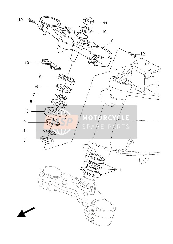 Yamaha MT125 ABS 2017 Steering for a 2017 Yamaha MT125 ABS