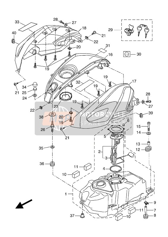 5D7F413910P4, Cover, Side 2, Yamaha, 0