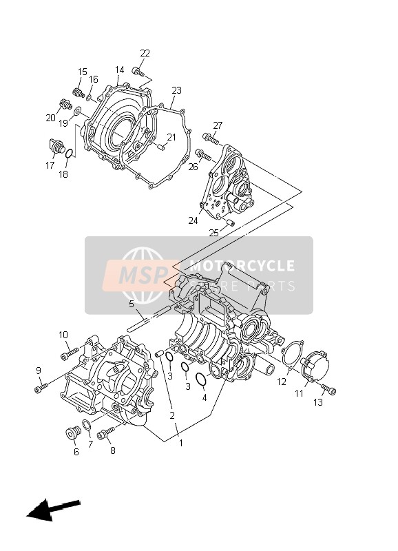 Yamaha TZ250 2002 Carter pour un 2002 Yamaha TZ250