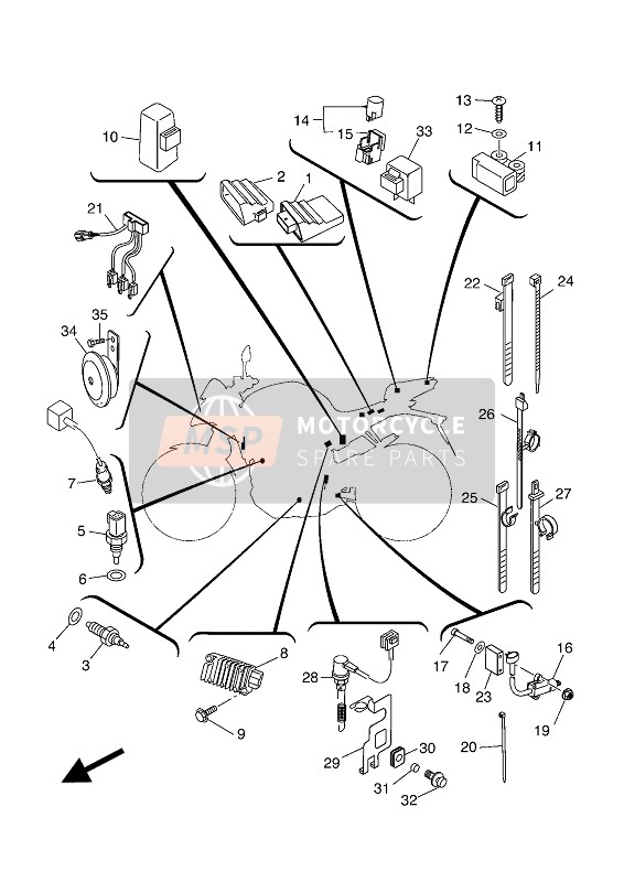 9046422X0100, Klem, Yamaha, 1