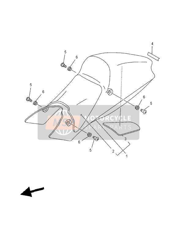 Yamaha TZ250 2002 Posto A Sedere per un 2002 Yamaha TZ250