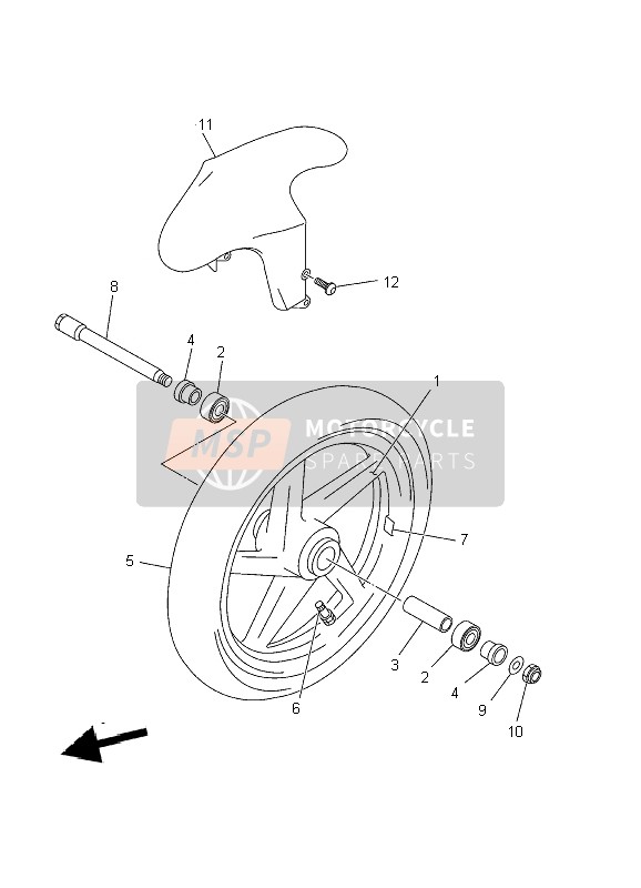 901110602300, Bulón Cojinete, Yamaha, 0