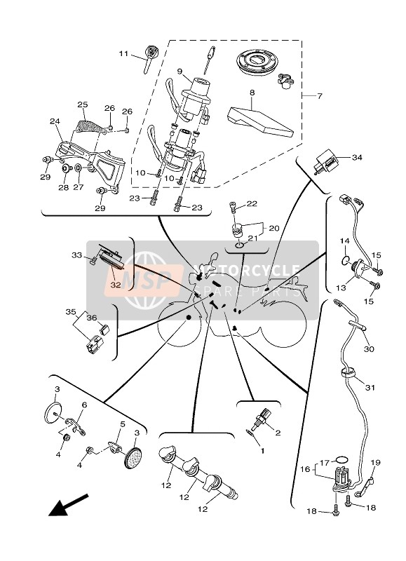 B90W82503100, Main Sw. Immobilizer Kit, Yamaha, 0