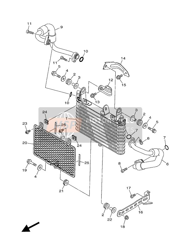 Yamaha MT-10 2017 Oil Cooler for a 2017 Yamaha MT-10