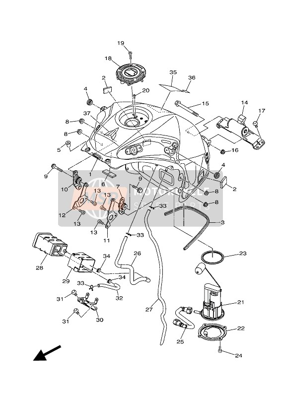 B67241610100, Emblem 1, Yamaha, 3