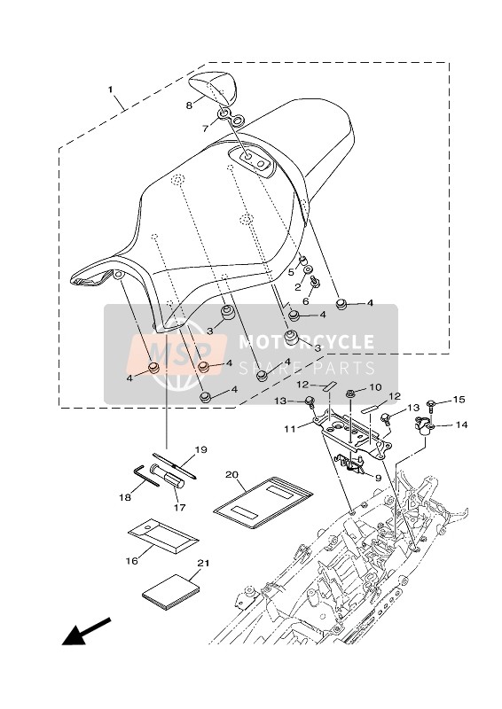 BW8247300200, Double Seat Assy, Yamaha, 0