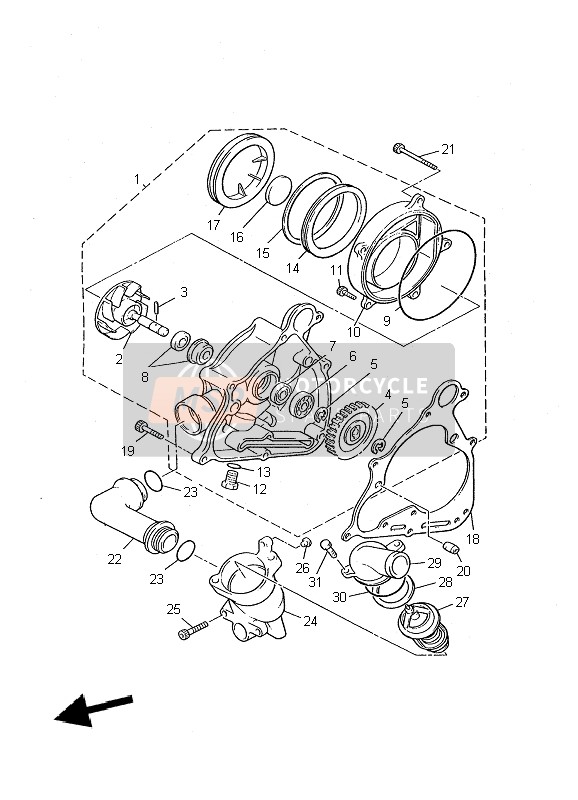 Yamaha V-MAX12 2002 Water Pump for a 2002 Yamaha V-MAX12