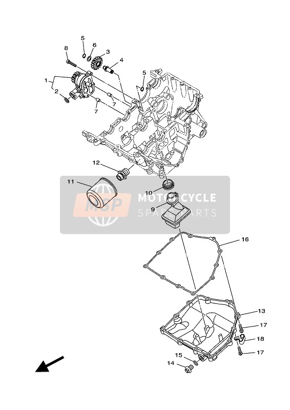 Yamaha MT-250 2017 ÖLPUMPE für ein 2017 Yamaha MT-250