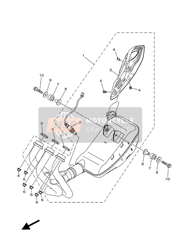 BS2147100000, Pot D'Echappement Cp, Yamaha, 0