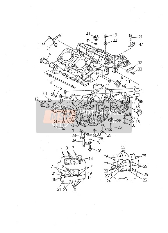 Yamaha V-MAX12 2002 Crankcase for a 2002 Yamaha V-MAX12