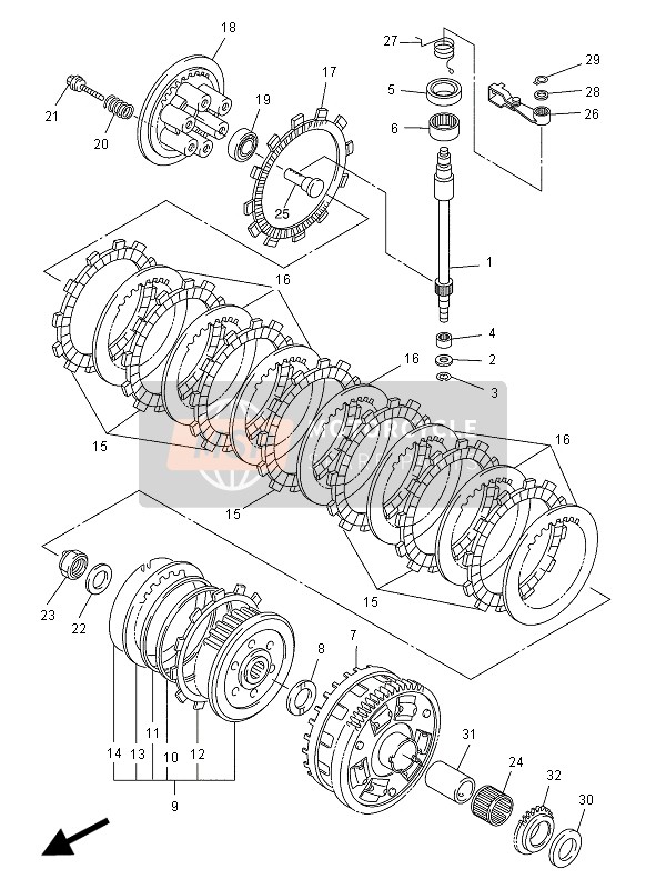 Yamaha FZ1-NA 2012 Embrayage pour un 2012 Yamaha FZ1-NA