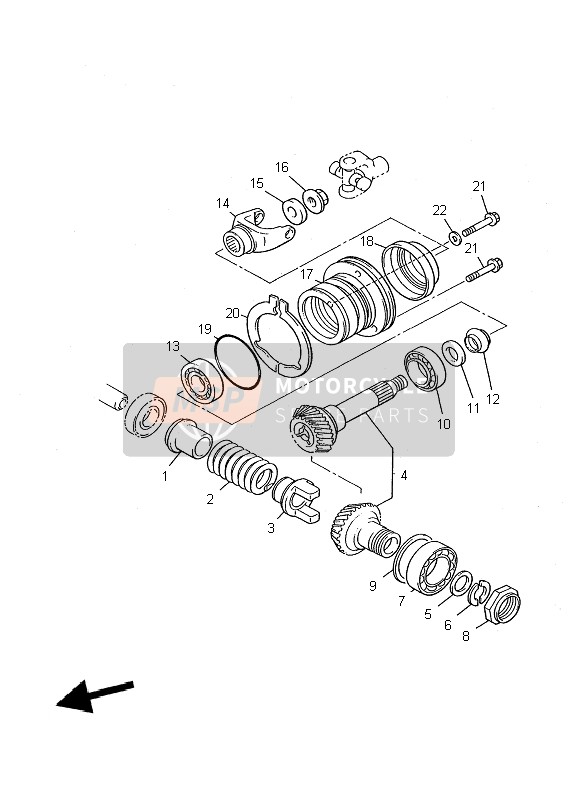 Yamaha V-MAX12 2002 Middle Drive Gear for a 2002 Yamaha V-MAX12