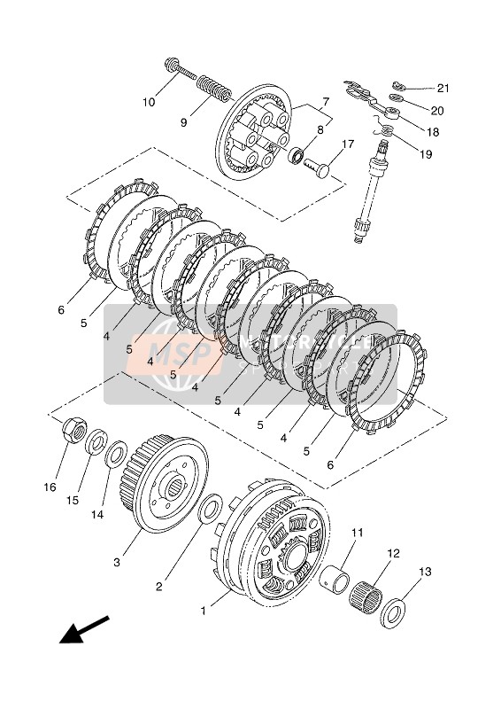 Yamaha TRACER 700 2017 Clutch for a 2017 Yamaha TRACER 700