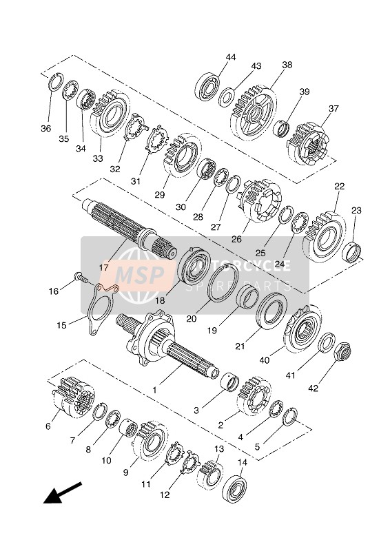 Yamaha TRACER 700 2017 Transmission for a 2017 Yamaha TRACER 700