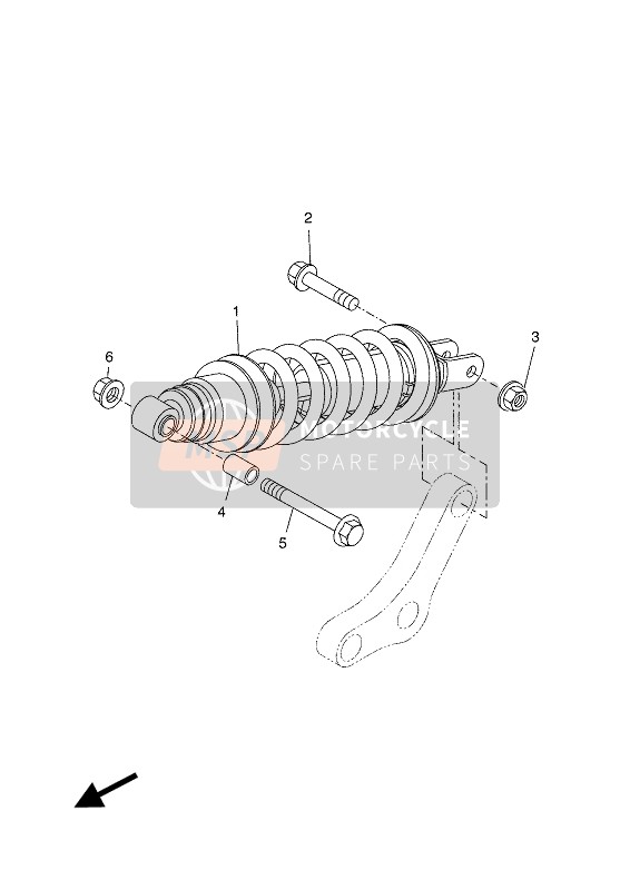 Yamaha TRACER 700 2017 Rear Suspension for a 2017 Yamaha TRACER 700