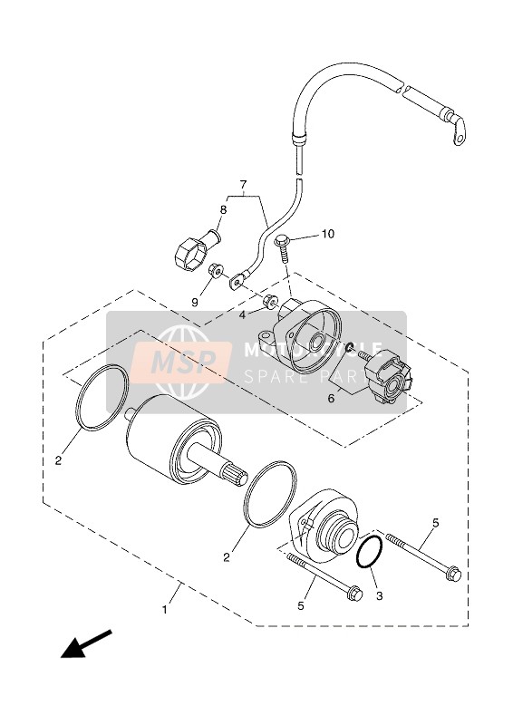 Yamaha TRACER 700 2017 Starting Motor 4 for a 2017 Yamaha TRACER 700