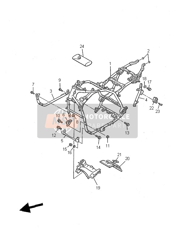 Yamaha V-MAX12 2002 Frame for a 2002 Yamaha V-MAX12