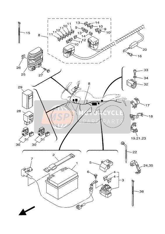 Yamaha TRACER 700 2017 Elettrico 1 per un 2017 Yamaha TRACER 700