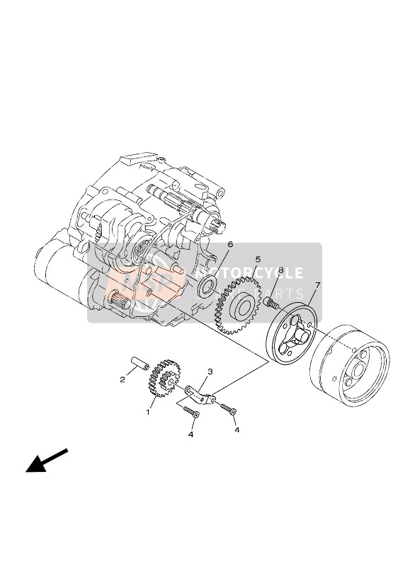 Yamaha XTZ125E 2017 Starter Clutch for a 2017 Yamaha XTZ125E