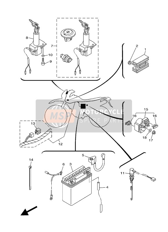 1SBY82500500, Switch Assy, Yamaha, 0