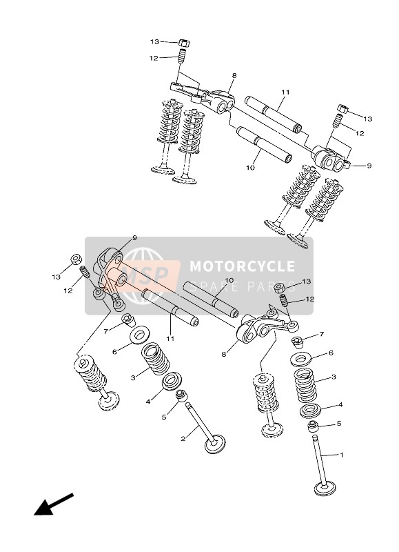 Yamaha XV950 ABS 2017 Válvula para un 2017 Yamaha XV950 ABS